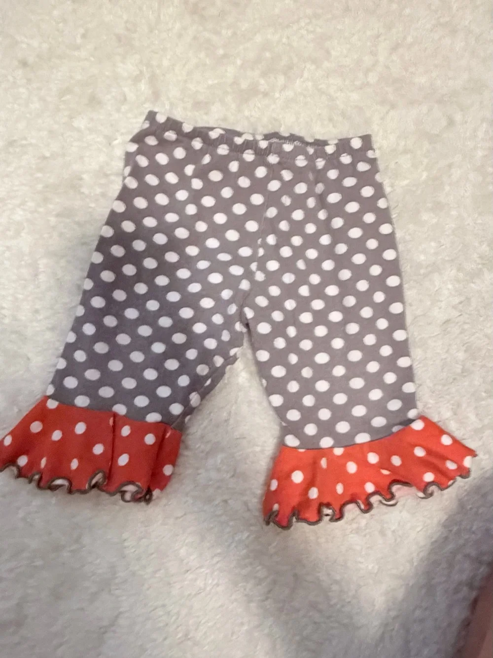 Misteev-us Colorful Elephant & Polka Dot Ruffle Outfit Set size 12 months
